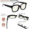 imageEyekepper Square Reading Glasses for Women Blue Light Blocking Large Frame Computer Readers  Blue 100Black2002