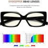 imageEyekepper Square Reading Glasses for Women Blue Light Blocking Large Frame Computer Readers  Blue 100Black2010