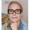 imageEyekepper Square Reading Glasses for Women Blue Light Blocking Large Frame Computer Readers  Blue 100Black2010