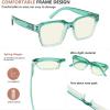 imageEyekepper Square Reading Glasses for Women Blue Light Blocking Large Frame Computer Readers  Blue 100Green