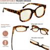 imageEyekepper Square Reading Glasses for Women Blue Light Blocking Large Frame Computer Readers  Blue 100Tortoise