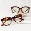 imageEyekepper Square Reading Glasses for Women Blue Light Blocking Large Frame Computer Readers  Blue 100Tortoise