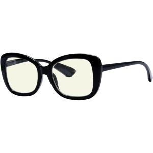 imageEyekepper Computer Glasses for Women Oversize Reading Glasses Blue Light Blocking  Brown Stripe 150Blackbb40 Lens