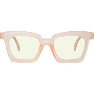 imageEyekepper Square Reading Glasses for Women Blue Light Blocking Large Frame Computer Readers  Blue 100Champagne
