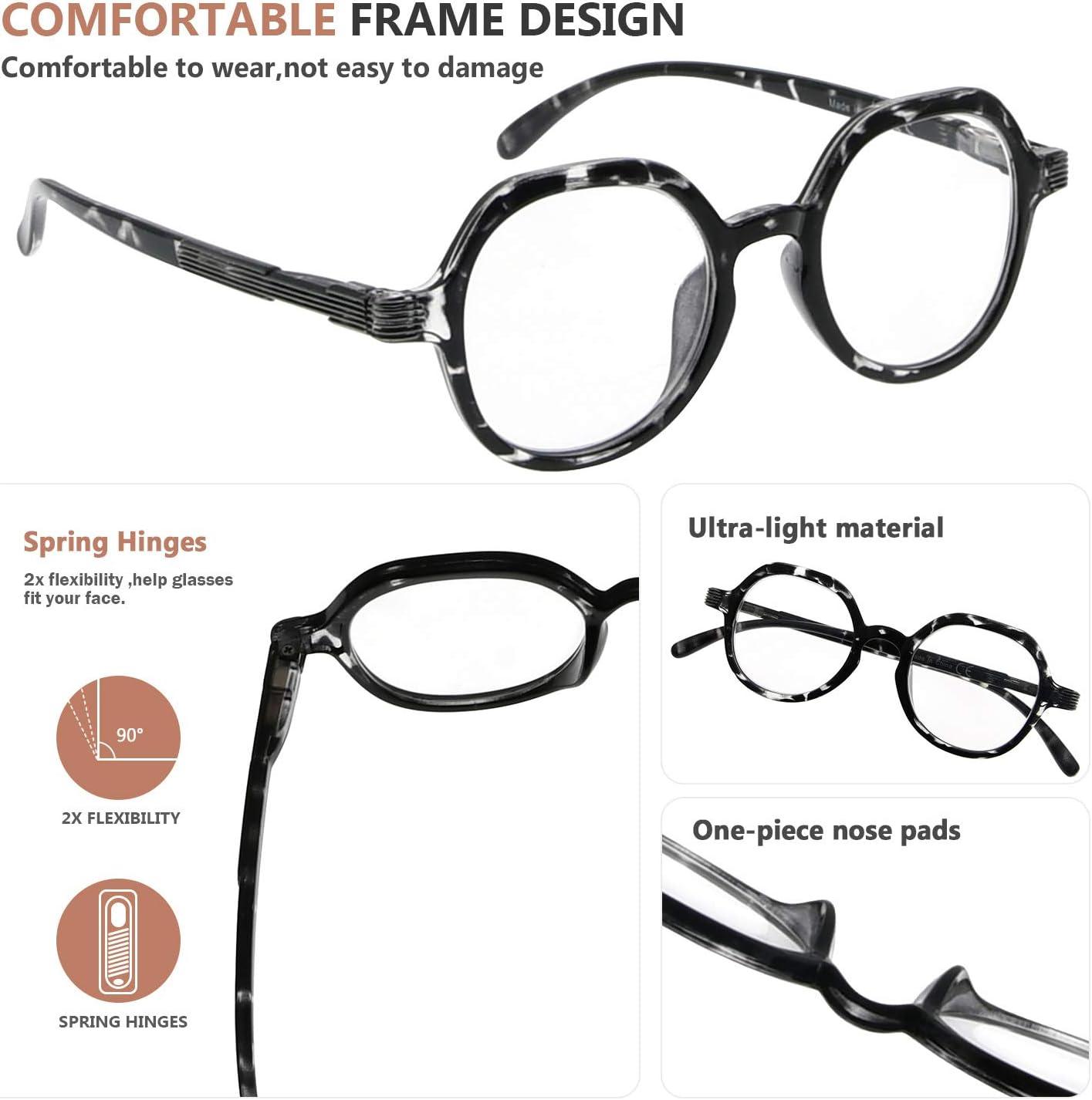 imageEyekepper Retro Design Glasses for Women Reading  Vintage Reading Eyeglasses Small Lens Readers Men  Transparent Tortoise200Transparent Tortoise
