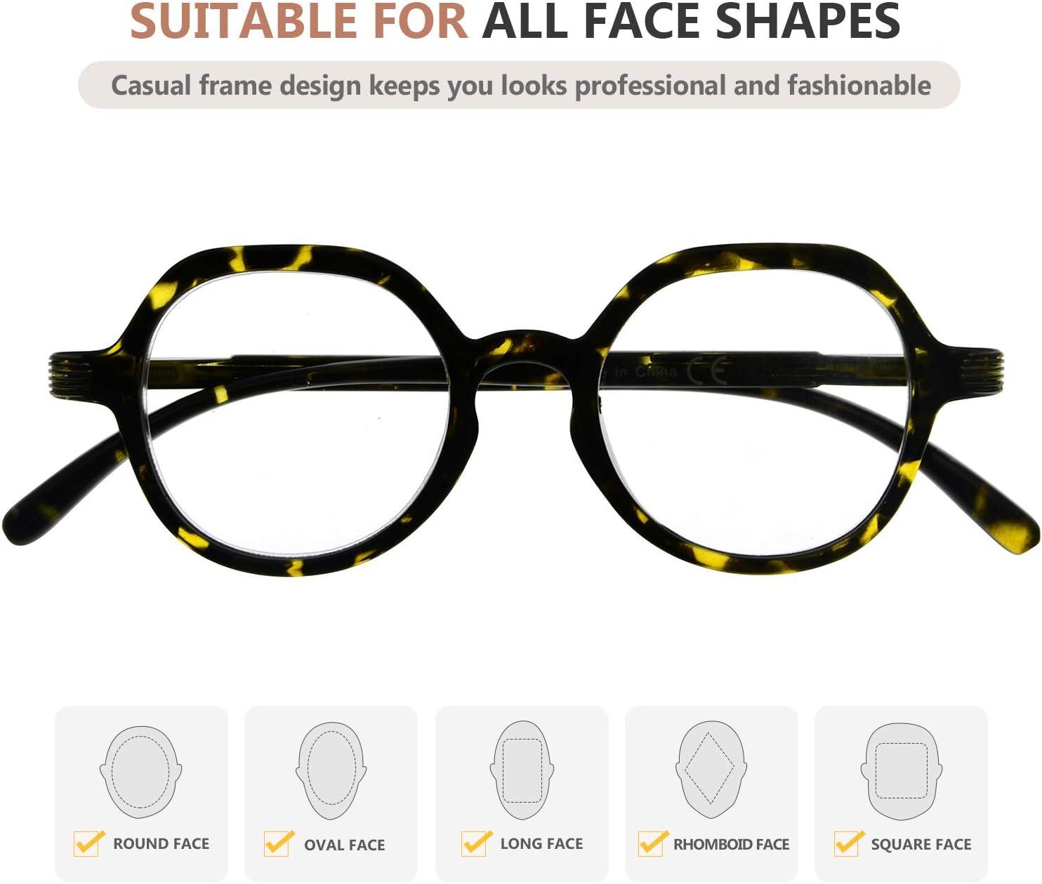 imageEyekepper Retro Design Glasses for Women Reading  Vintage Reading Eyeglasses Small Lens Readers Men  Transparent Tortoise200Yellow Tortoise