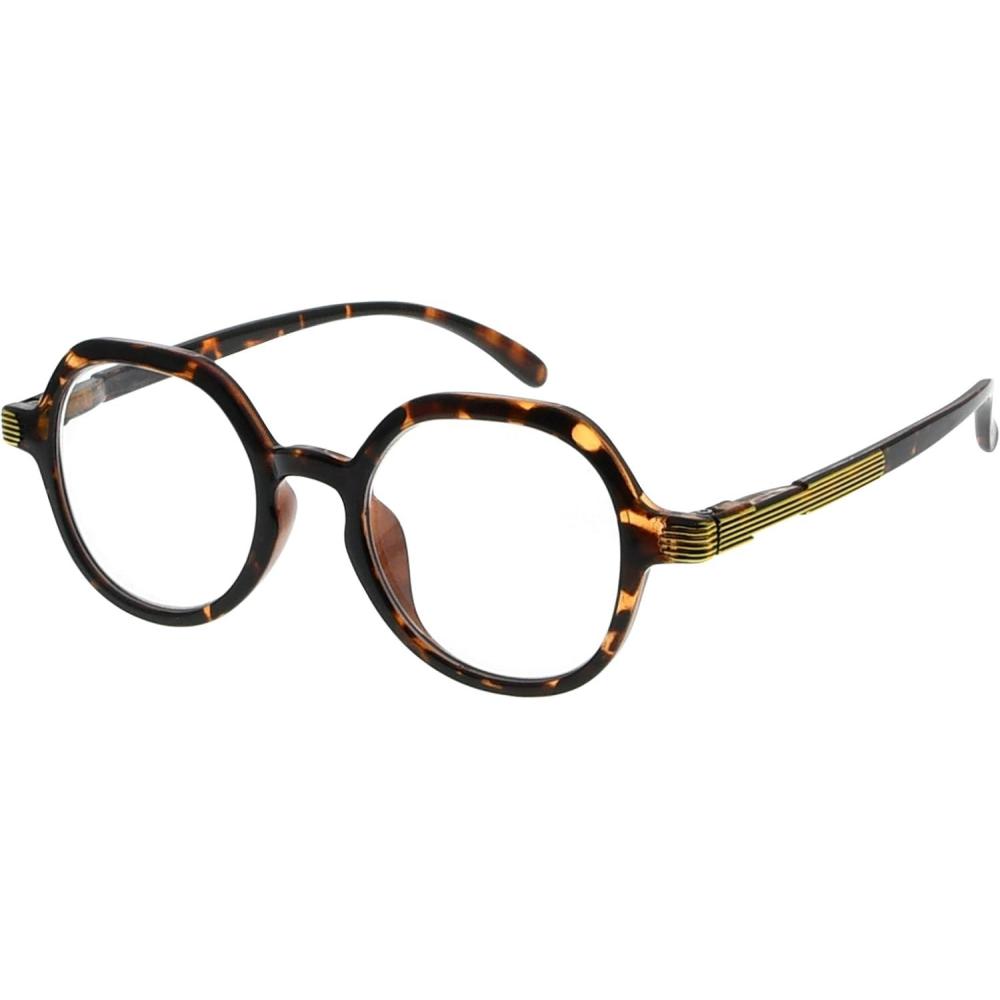 imageEyekepper Retro Design Glasses for Women Reading  Vintage Reading Eyeglasses Small Lens Readers Men  Transparent Tortoise200Tortoise