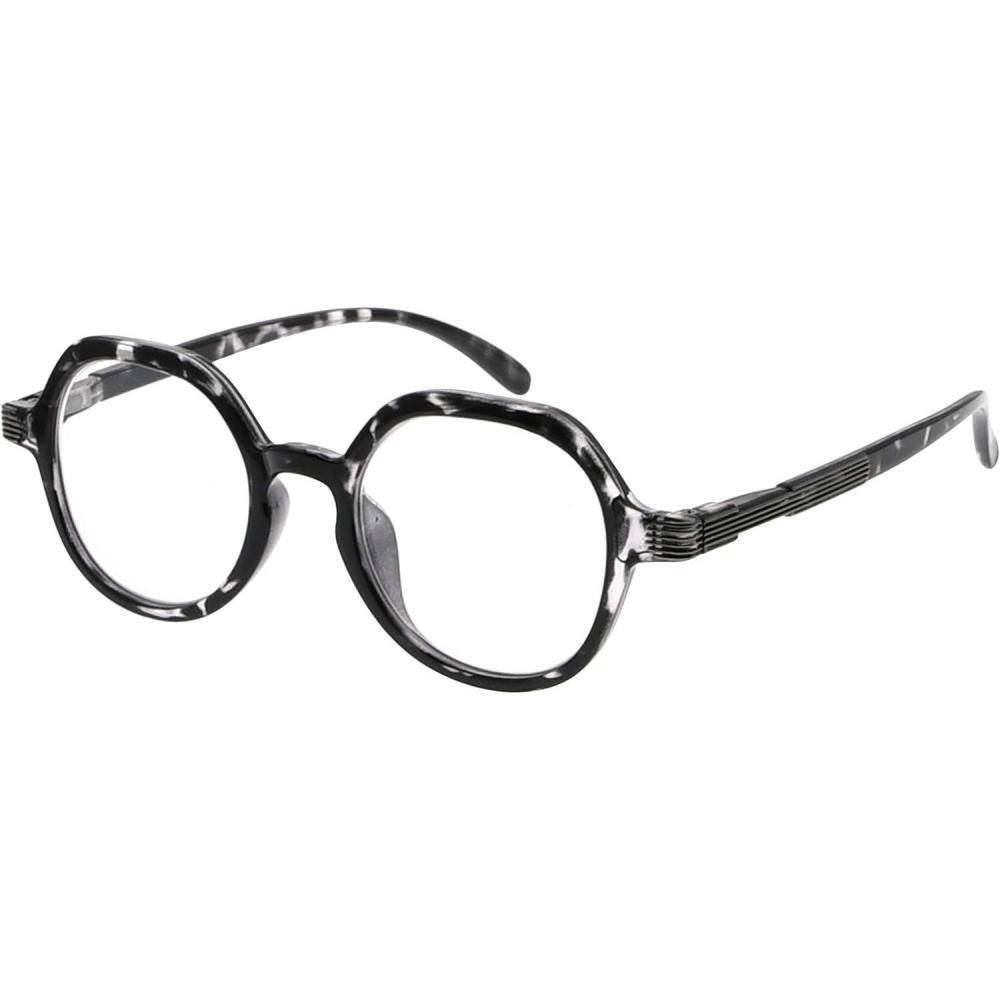 imageEyekepper Retro Design Glasses for Women Reading  Vintage Reading Eyeglasses Small Lens Readers Men  Transparent Tortoise200Transparent Tortoise