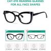 imageEyekepper Cat Eye Reading Glasses for Women Oversize Ladies Readers  Black 275Blackr2117
