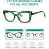 imageEyekepper Cat Eye Reading Glasses for Women Oversize Ladies Readers  Black 275Greenr2117