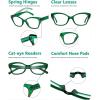 imageEyekepper Cat Eye Reading Glasses for Women Oversize Ladies Readers  Black 275Greenr2126