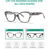 imageEyekepper Cat Eye Reading Glasses for Women Oversize Ladies Readers  Black 275Grey Tortoiser2126