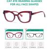 imageEyekepper Cat Eye Reading Glasses for Women Oversize Ladies Readers  Black 275Purpler2117