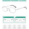 imageEyekepper 3pack Reading Glasses Men Women Metal Full Frame Readers 30Silver