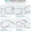 imageEyekepper 3pack Reading Glasses Men Women Metal Full Frame Readers 30Silver