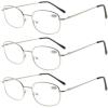 imageEyekepper 3pack Reading Glasses Men Women Metal Full Frame Readers 30Silver