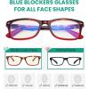imageEyekepper 5pack Oversized Reading Glasses Blue Light Blocking Large Readers 1512 Pack Mix  Uvr075d