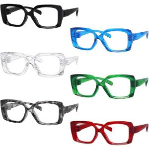 imageEyekepper 4Pack Reading Glasses Blue Light Blocking Stylish Computer Glasses Readers Women 006 Pack Mix Color