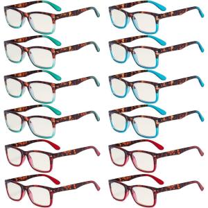 imageEyekepper 5pack Oversized Reading Glasses Blue Light Blocking Large Readers 1512 Pack Mix  Uvr075d