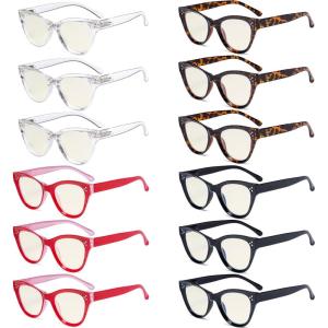 imageEyekepper 5pack Oversized Reading Glasses Blue Light Blocking Large Readers 1512 Pack Mix  Uvr9108