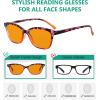imageEyekepper 5 Pack Orange Tinted Reading Glasses Blue Light Blocking Readers Computer Eyeglasses 10010 Pack Mix  Ds9111