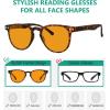 imageEyekepper 5 Pack Orange Tinted Reading Glasses Blue Light Blocking Readers Computer Eyeglasses 100A5 Pack Mix