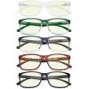imageEyekepper 5pack Large Frame Reading Glasses  Stylish Reader Eyeglasses for Men Women ReadingBlue Light Blockingb405 Pairs