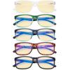 imageEyekepper 5pack Large Frame Reading Glasses  Stylish Reader Eyeglasses for Men Women ReadingBlue Light Blockingb605 Pairs