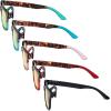 imageEyekepper 5pack Large Frame Reading Glasses  Stylish Reader Eyeglasses for Men Women ReadingBlue Light Blockingyellow Tinted02