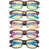 imageEyekepper 5pack Large Frame Reading Glasses  Stylish Reader Eyeglasses for Men Women ReadingBlue Light Blockingyellow Tinted02