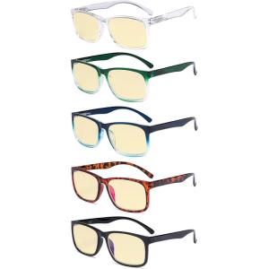 imageEyekepper 5pack Large Frame Reading Glasses  Stylish Reader Eyeglasses for Men Women ReadingBlue Light Blockingb605 Pairs