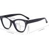 imageEyekepper Large Cateye Design Reading Glasses Oversized Readers for Women Reading  Transparent Frame 150Black