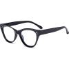 imageEyekepper Large Cateye Design Reading Glasses Oversized Readers for Women Reading  Transparent Frame 150Black