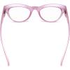 imageEyekepper Large Cateye Design Reading Glasses Oversized Readers for Women Reading  Transparent Frame 150Red