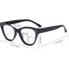 imageEyekepper Large Cateye Design Reading Glasses Oversized Readers for Women Reading  Transparent Frame 150Red