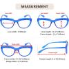imageEyekepper Reading Glasses for Women Rhinestone Readers Oversize HalfMoon Design Eyeglasses  Blue 250Purple