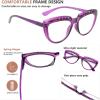 imageEyekepper Reading Glasses for Women Rhinestone Readers Oversize HalfMoon Design Eyeglasses  Blue 250Purple