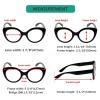 imageEyekepper Round Reading Glasses for Women Large Frame Readers  Pink 175Black