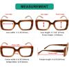 imageEyekepper Square Reading Glasses for Women Large Frame ReadersBrownr2101