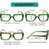imageEyekepper Square Reading Glasses for Women Large Frame ReadersGreenr2101