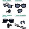 imageEyekepper Square Reading Glasses for Women Large Frame ReadersGrey Lensr2101