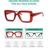 imageEyekepper Square Reading Glasses for Women Large Frame ReadersRedr2101