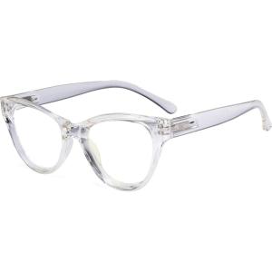 imageEyekepper Large Cateye Design Reading Glasses Oversized Readers for Women Reading  Transparent Frame 150Transparent