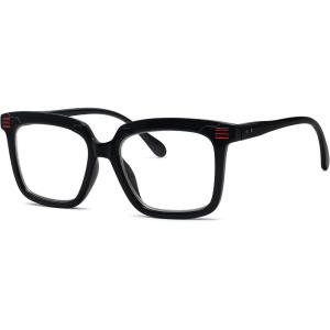 imageEyekepper Square Reading Glasses for Women Large Frame ReadersBlack