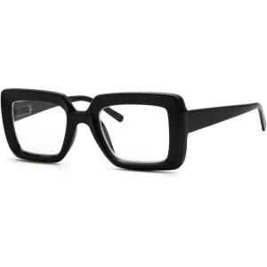 imageEyekepper Square Reading Glasses for Women Large Frame ReadersBlackr2101