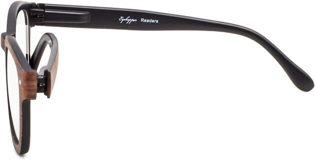 imageEyekepper Reading Glasses Professor Vintage Stylish Square Oversized Readers Men Women AntiBrown 05Antibrown