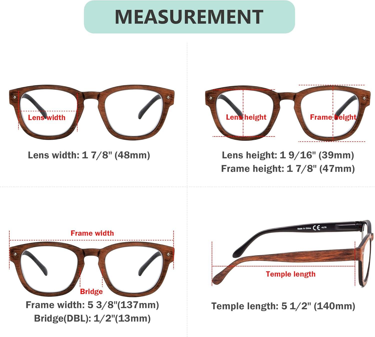 imageEyekepper Reading Glasses Professor Vintage Stylish Square Oversized Readers Men Women AntiBrown 05Antibrown