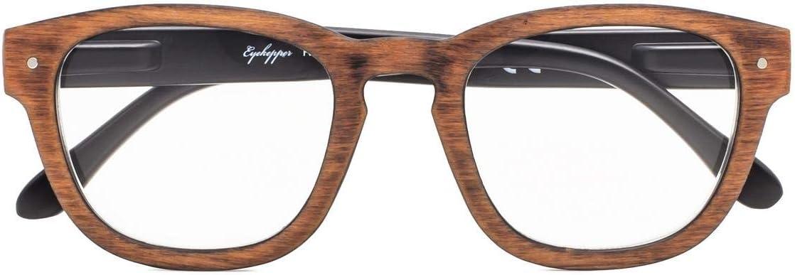 imageEyekepper Reading Glasses Professor Vintage Stylish Square Oversized Readers Men Women AntiBrown 05Antibrown