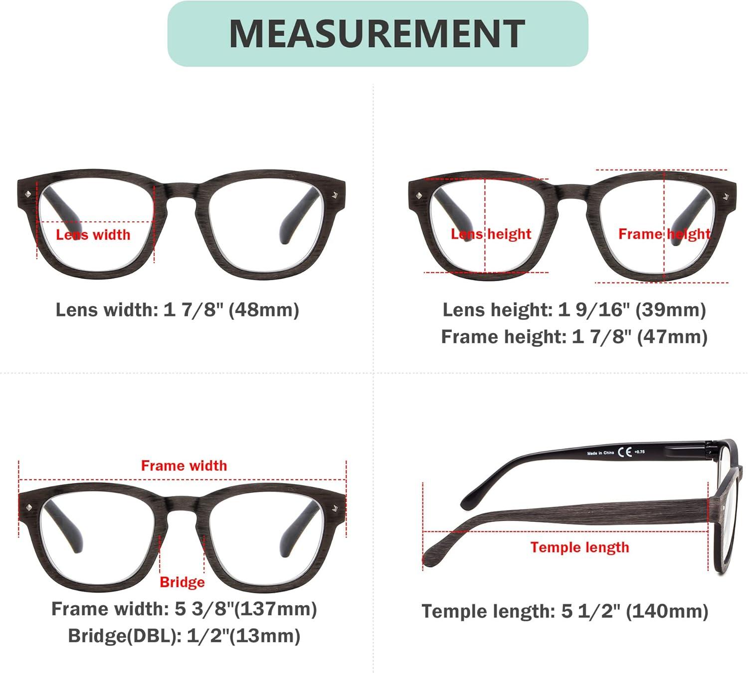 imageEyekepper Reading Glasses Professor Vintage Stylish Square Oversized Readers Men Women AntiBrown 05Antigrey