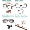 imageEyekepper Classic Vintage Style Reading Glasses BlackBlack BrownClear Lens